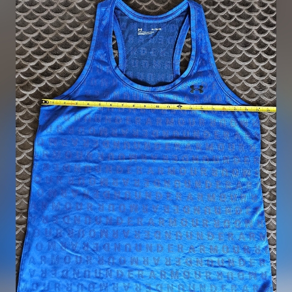 G83. Under Armour UA Velocity Wordmark Jacquard Tank In Blue - Size XL - Picture 5 of 5